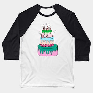 Birthday Cake Baseball T-Shirt